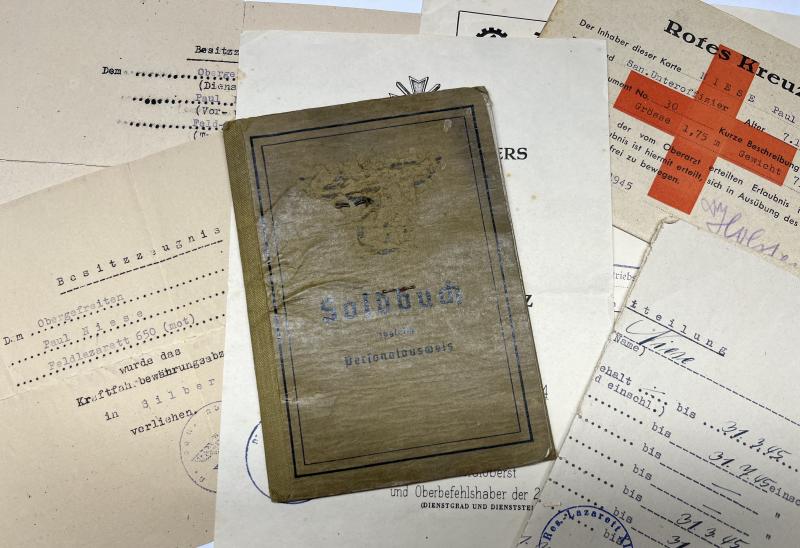 Soldbuch/citation grouping - WH (Heer) - Feldlazarett (mot) 650 - Niese