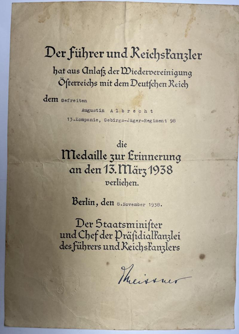 Citation grouping - WH (Heer) - 1.Geb.Div. - Albrecht