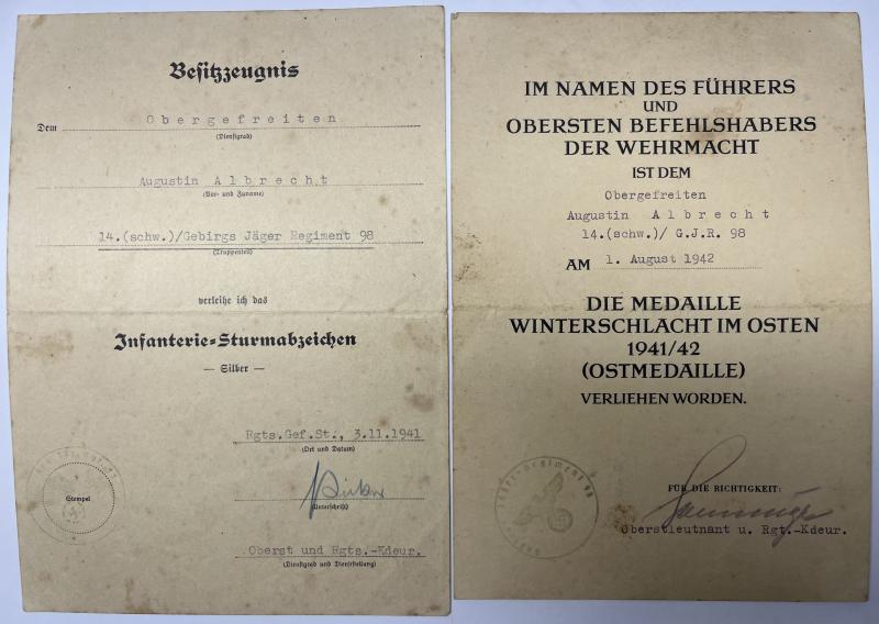 Citation grouping - WH (Heer) - 1.Geb.Div. - Albrecht