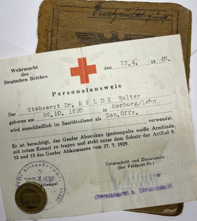 Soldbuch  WH (Heer) - Feldlazarett 749  - Melde