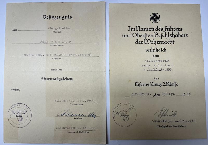 Citation grouping -  WH (Heer) - 299.Inf.Div. - Wühler