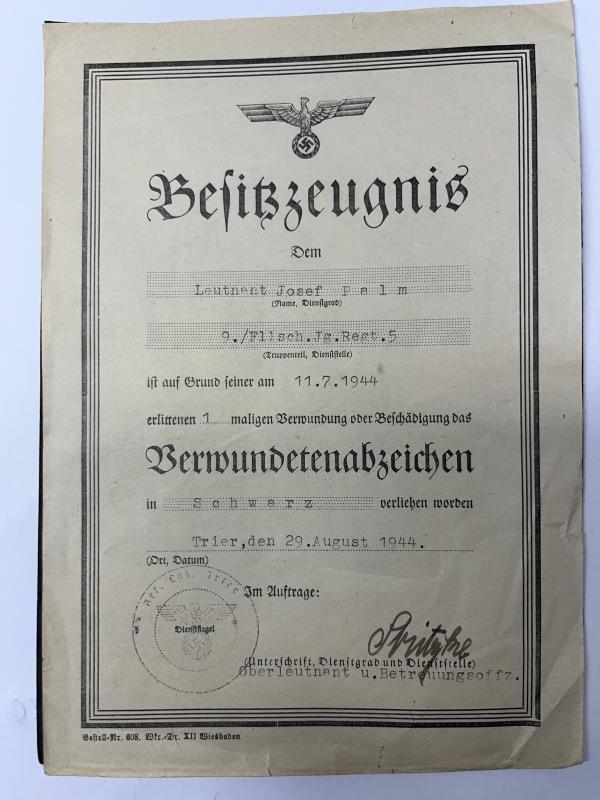 Citation - Luftwaffe - Fschj.Rgt.5 /3.Fschj.Div. - Palm