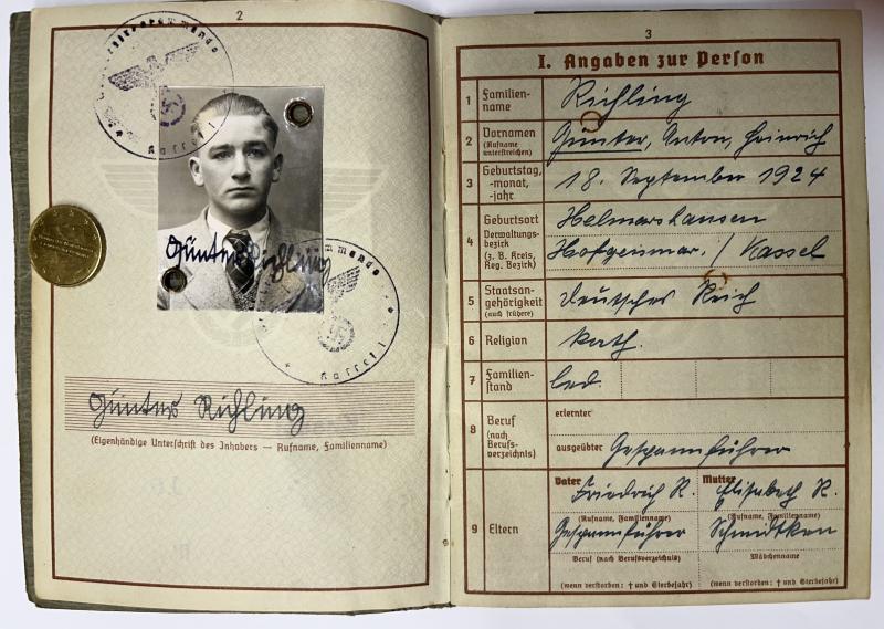 Wehrpass -  WH (Heer) -  Pi.Btl.672 - Richling