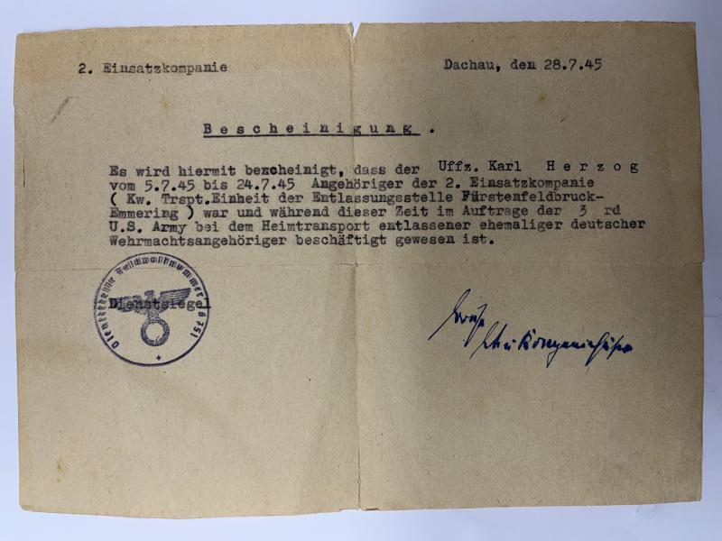 Soldbuch/citations - WH (Heer) - .Inf.Div. - Herzog