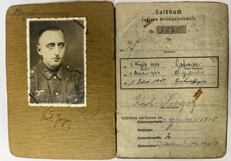 Soldbuch/citations - WH (Heer) - .Inf.Div. - Herzog