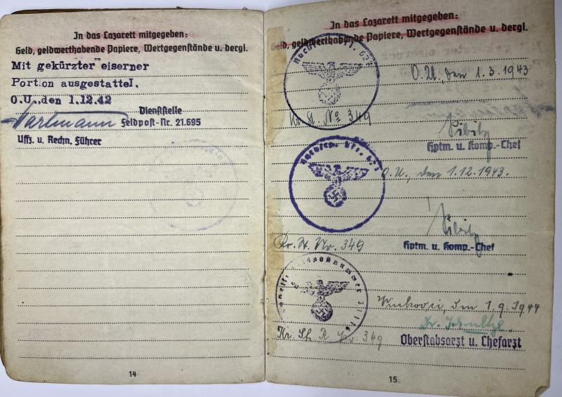 Soldbuch/citations - WH (Heer) - .Inf.Div. - Herzog