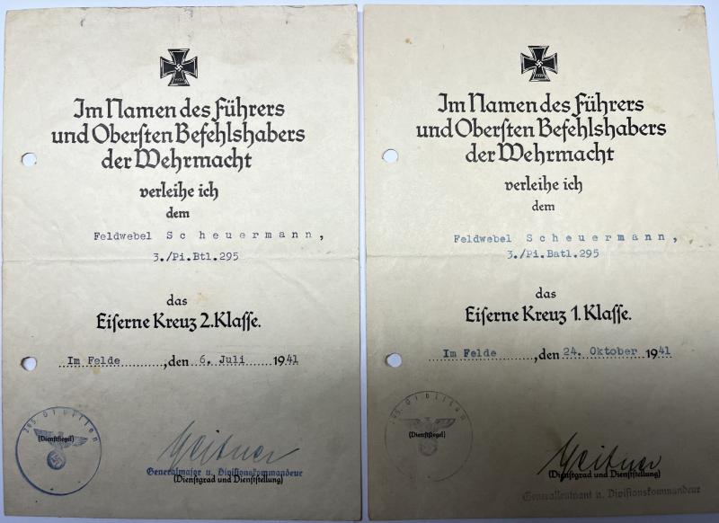 Citation grouping -  WH (Heer) - 295.Inf.Div. - Scheuermann