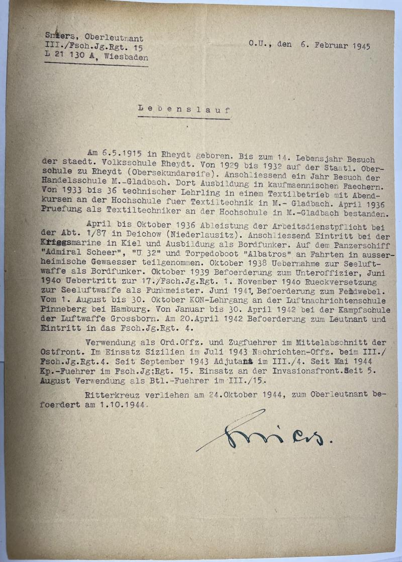 CV (curriculum vitae) of