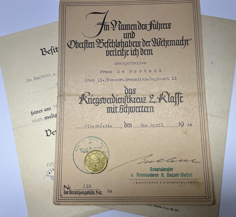 Citation grouping - WH (Heer) - 9.Pz.Div. - De Bortoli