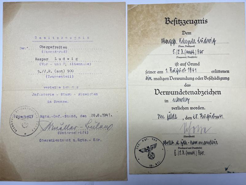 Citation grouping - WH (Heer) - Lehr Brigade 900 - Ludwig