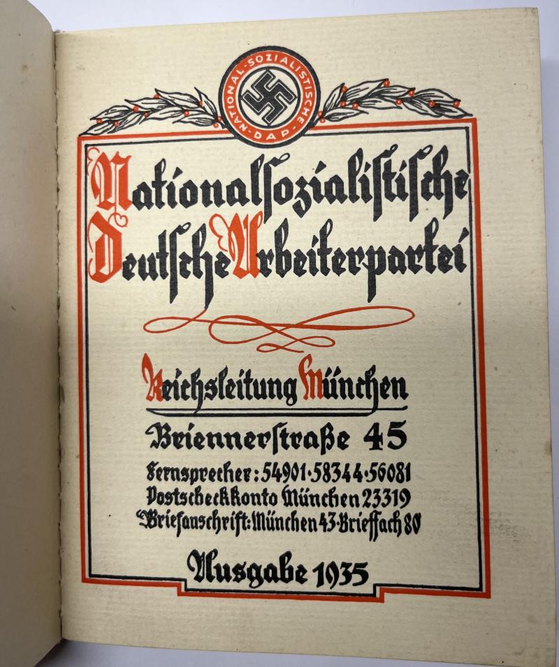 N.S.D.A.P. I.D./S.A.Leistungsbuch - Neumann