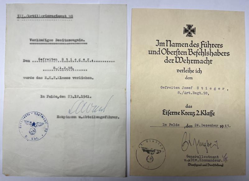 Citation grouping - WH (Heer) - 45.Inf.Div. - Steiger