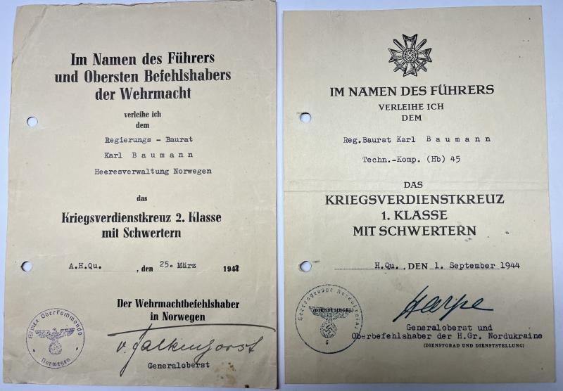 Citation grouping - WH (Heer) - Heeresverwaltung Norwegen - Baumann