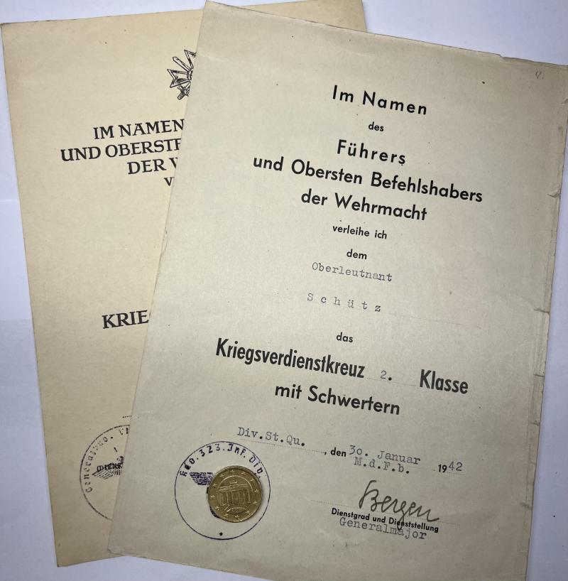 Citation set - WH (Heer) - 323.Inf.Div. - Schütz