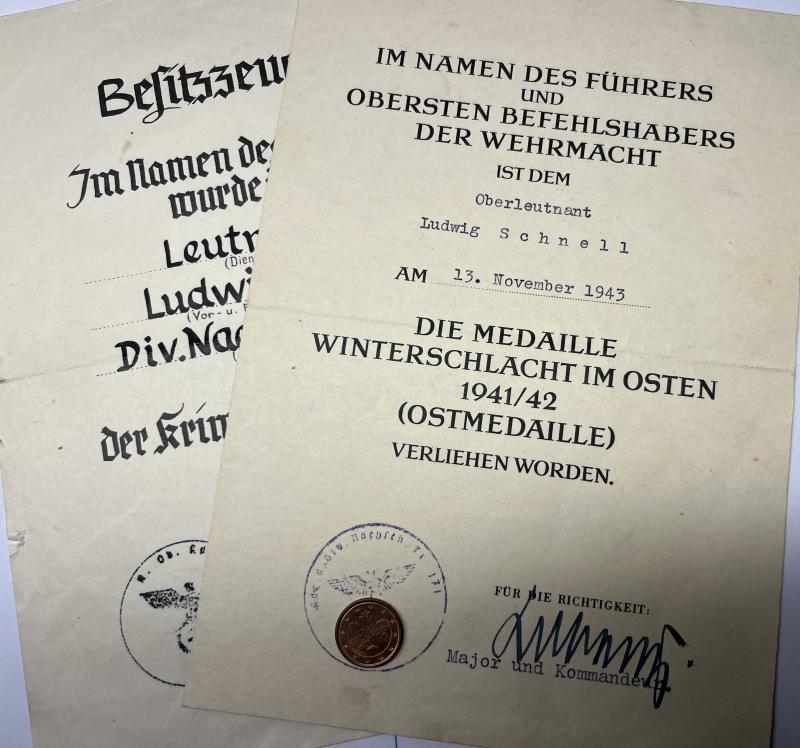 Citation set -  WH (Heer) -  22.Inf.Div./22.LL.Div. - Schnell