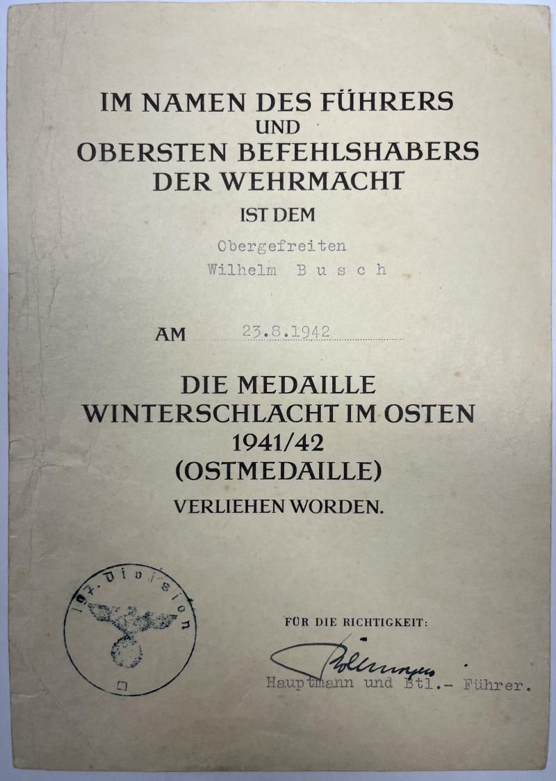 Citation  -  WH (Heer) -  197.Inf.Div. - Busch