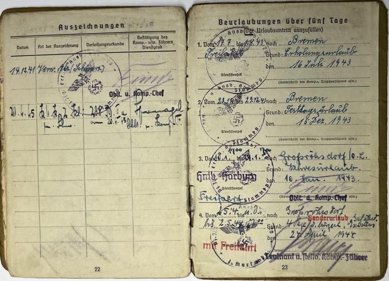 Soldbuch - WH (Heer) - 208.Inf.Div. - Hagemann