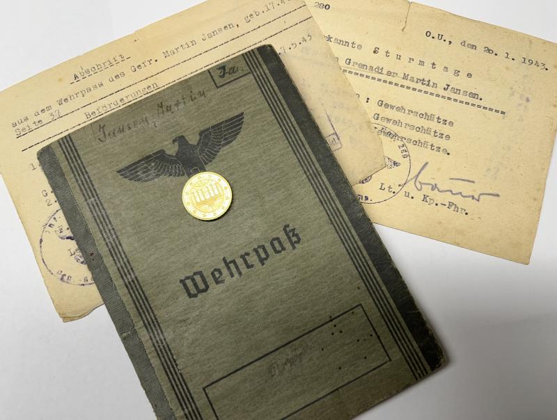 Wehrpass - WH (Heer) - Div.Nr.526 - Jansen