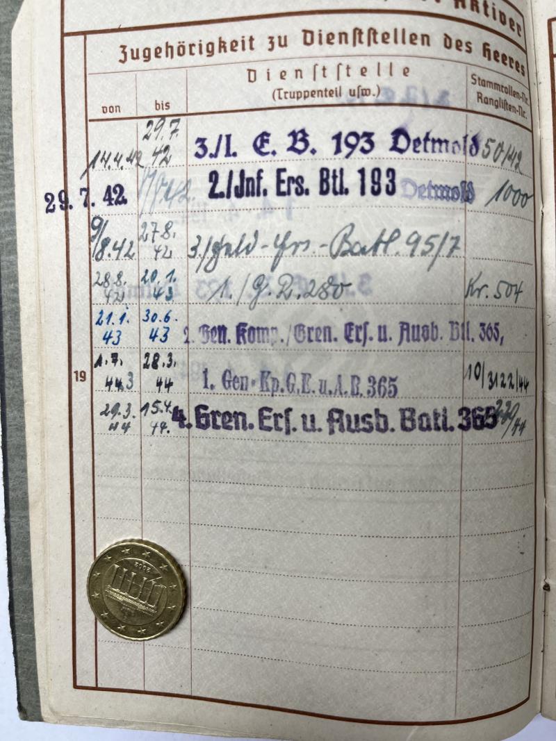 Wehrpass - WH (Heer) - Div.Nr.526 - Jansen