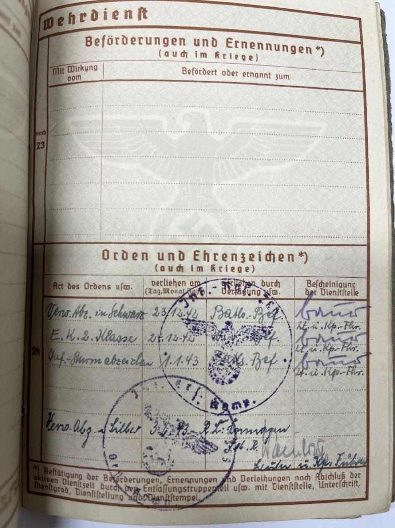 Wehrpass - WH (Heer) - Div.Nr.526 - Jansen