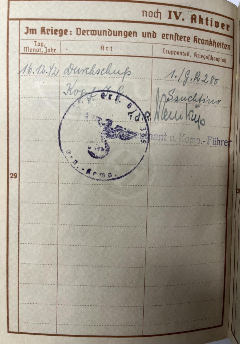 Wehrpass - WH (Heer) - Div.Nr.526 - Jansen