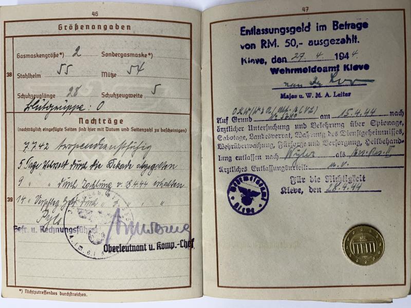 Wehrpass - WH (Heer) - Div.Nr.526 - Jansen