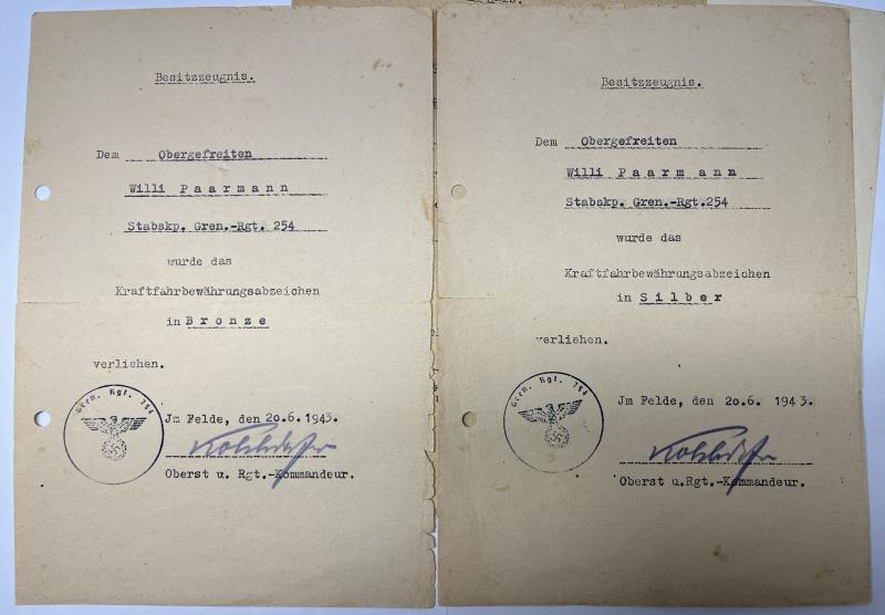 Citation grouping - WH (Heer) - 110.Inf.Div. - Paarmann