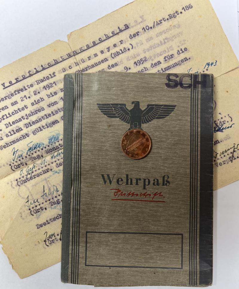 Wehrpass -  WH (Heer) -  96.Inf.Div. - Schürmeyer
