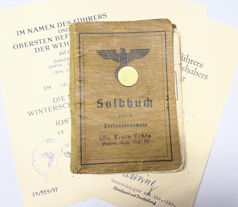 Soldbuch/citations - WH (Heer) - 18.Pz.Div. - Echte
