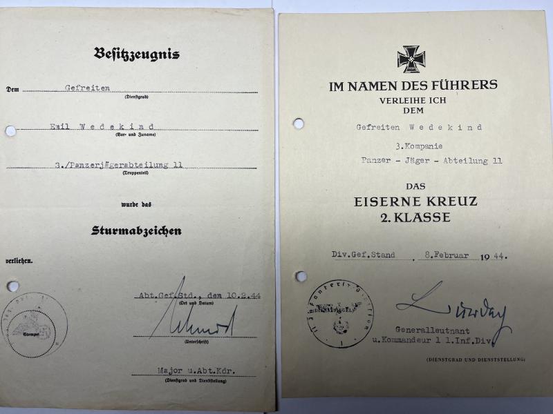 Citation grouping - WH (Heer) - 11.Inf.Div. - Wedekind