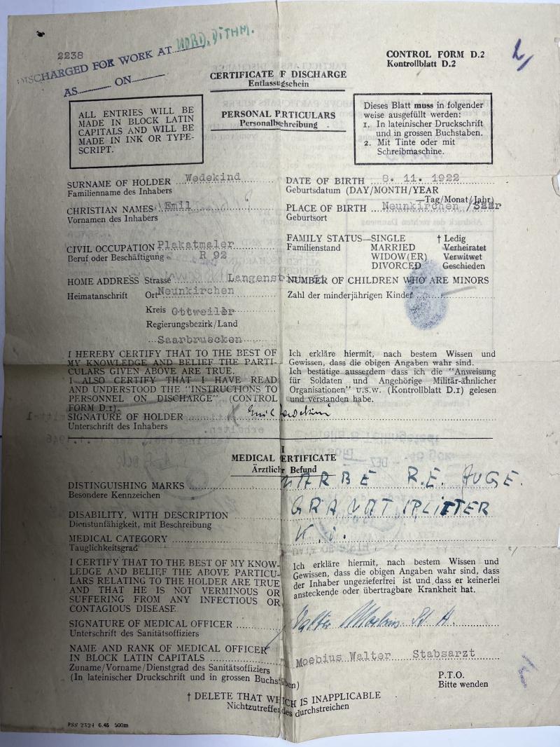 Citation grouping - WH (Heer) - 11.Inf.Div. - Wedekind