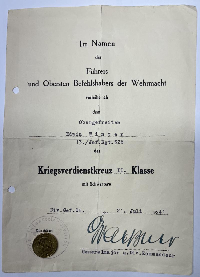 Citation - WH (Heer) - 298.Inf.Div. - Winter