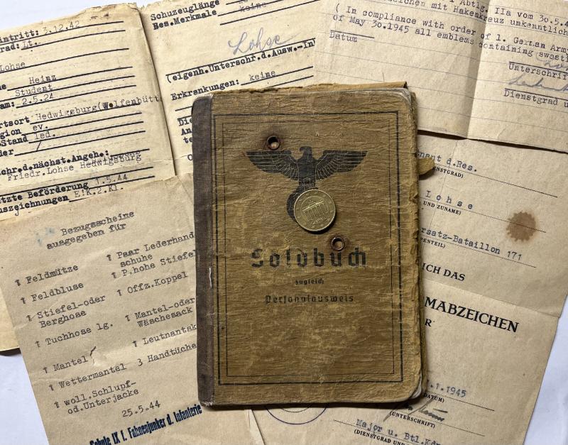 Soldbuch/citation WH (Heer) - 49.Inf.Div./71.Inf.Div. - Lohse