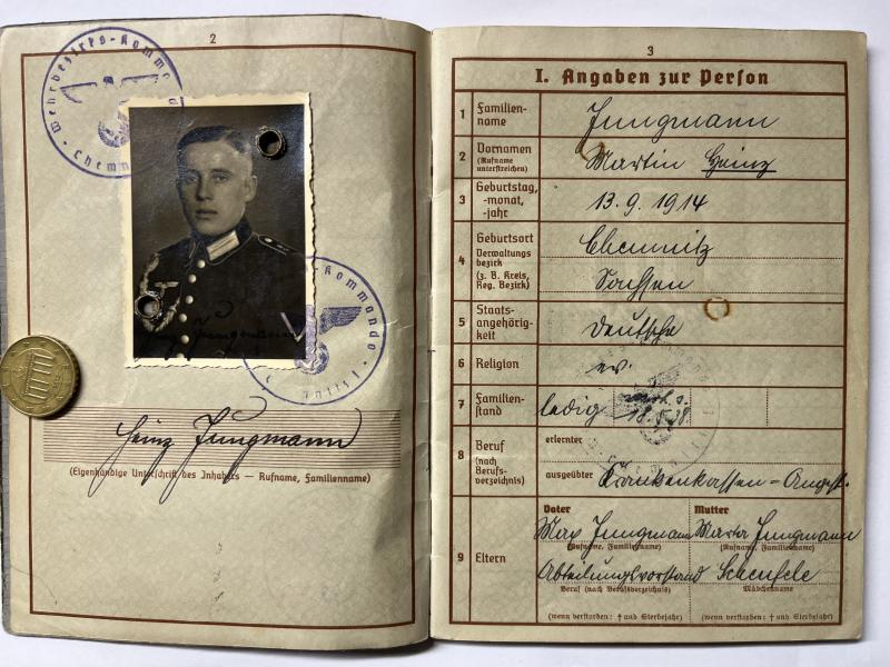 Wehrpass - WH (Heer) - 118.Jäg.Div. - Jungman