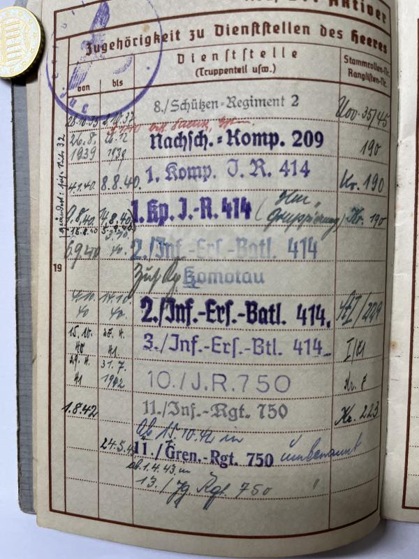 Wehrpass - WH (Heer) - 118.Jäg.Div. - Jungman