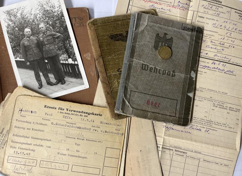 Wehrpass/Soldbuch/citation  WH (Heer) - 265.Inf.Div. - St.Nazaire - Hambüch