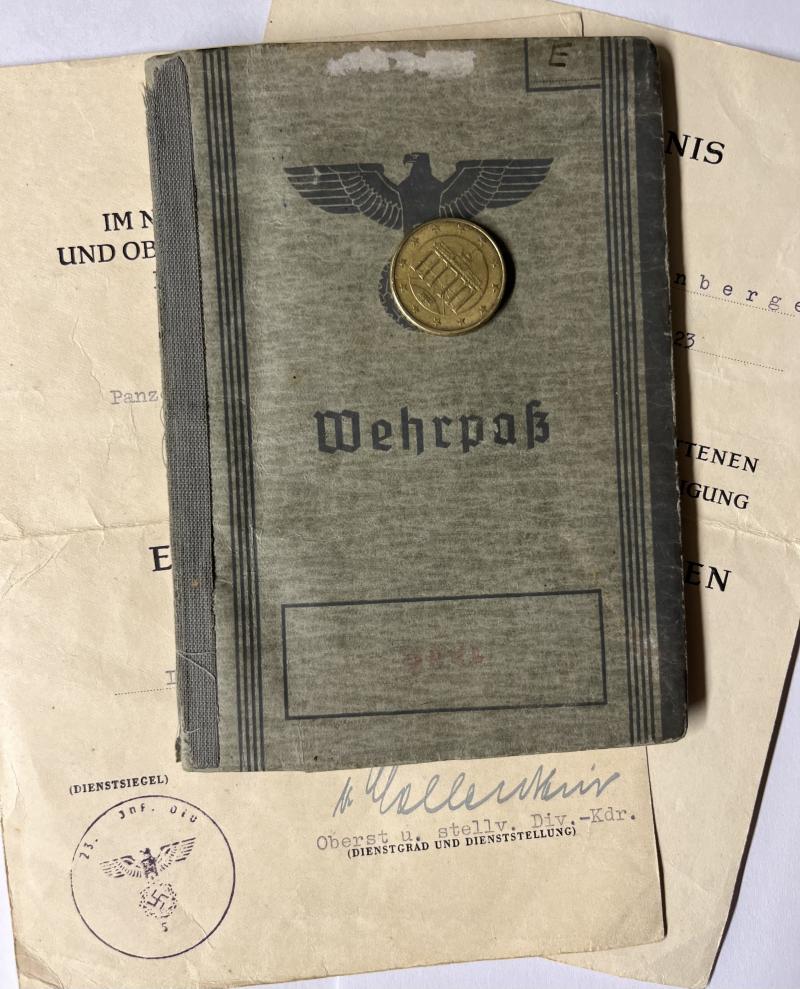 Wehrpass / citation grouping - WH (Heer) - 23.Inf.Div. - Effenberger