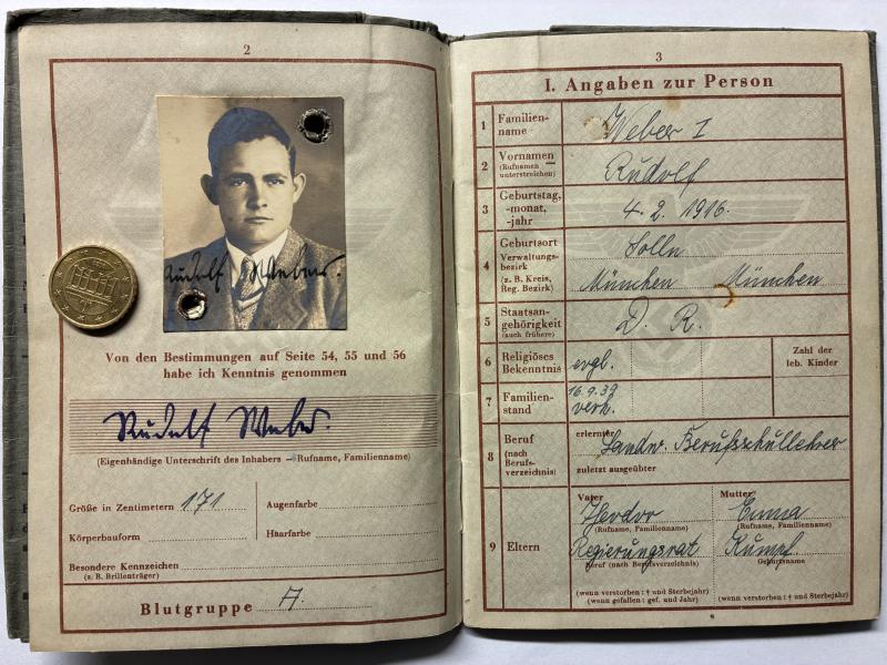 Wehrpass - WH (Heer) - 711.Inf.Div.- Weber