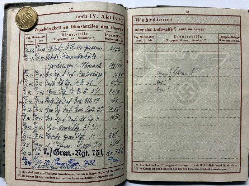 Wehrpass - WH (Heer) - 711.Inf.Div.- Weber