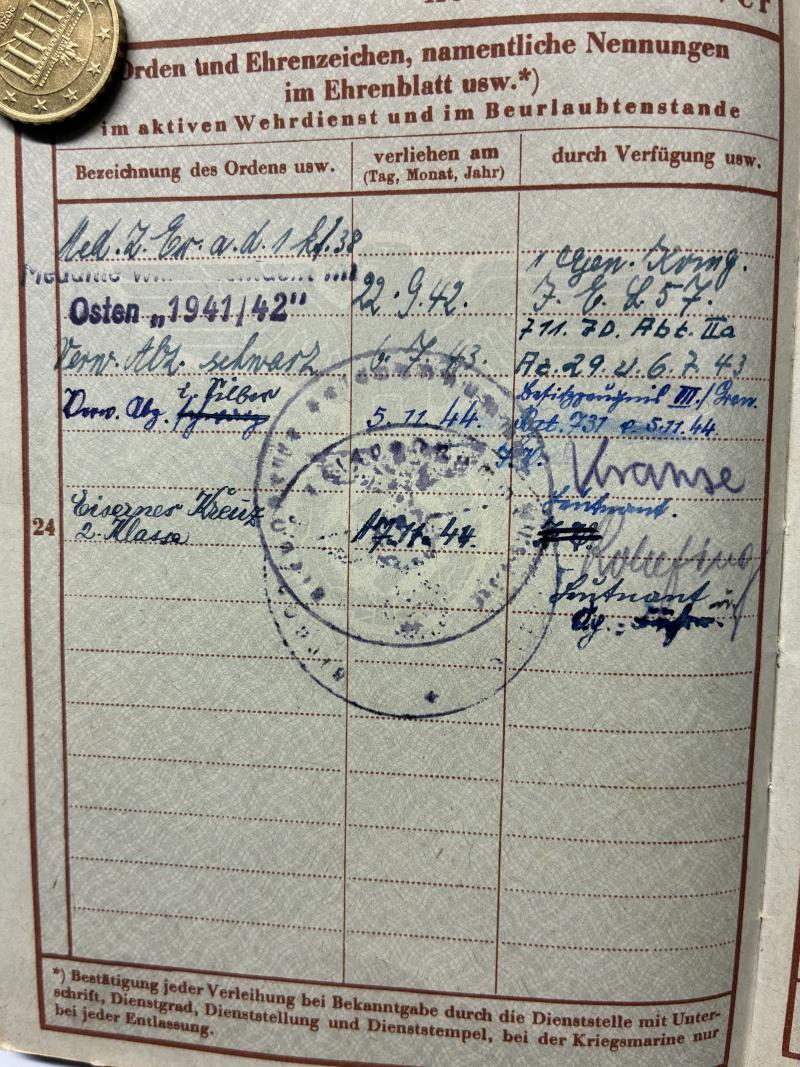 Wehrpass - WH (Heer) - 711.Inf.Div.- Weber
