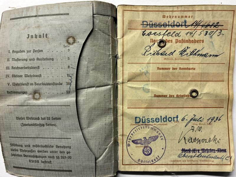 Wehrpaß /citation / photo grouping - Luftwaffe - Flak - Wilkmann