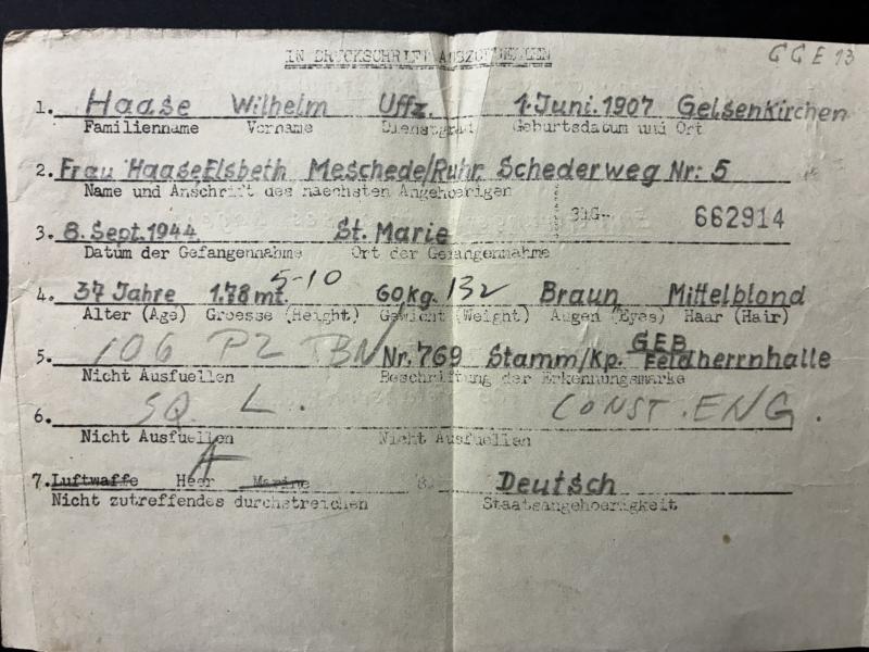 Soldbuch WH (Heer) - Pz.Gren.Div.