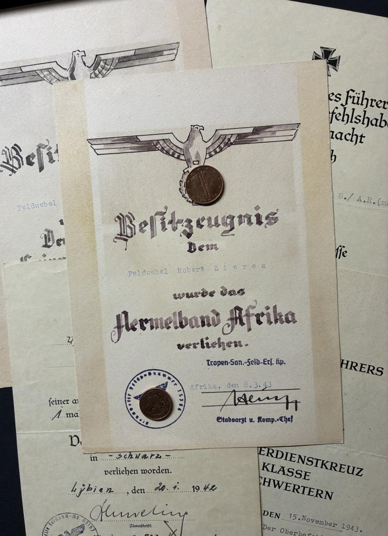 Citation grouping -  WH (Heer) -  15.Pz.Div. - DAK -  Zieres