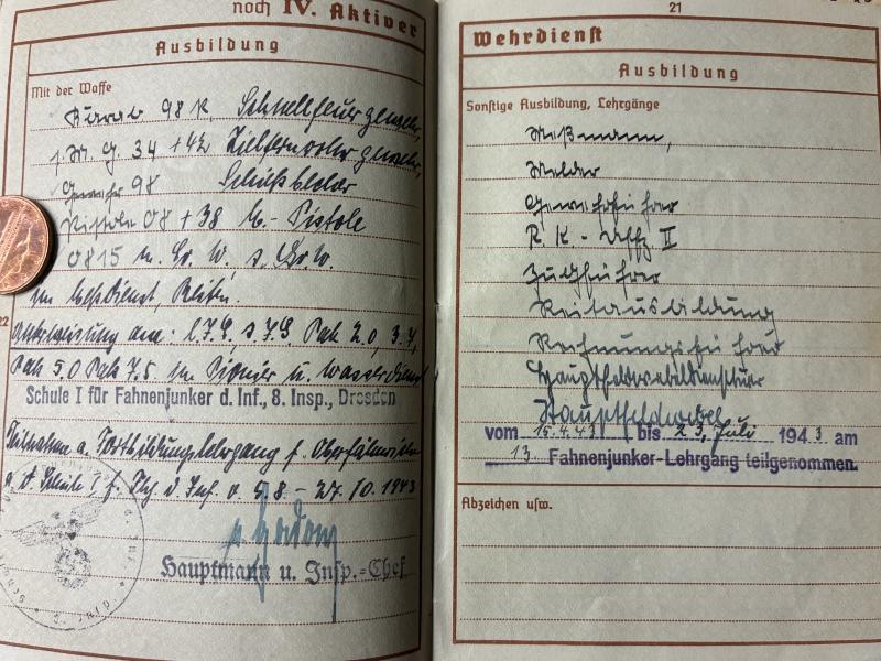 Wehrpass / citation grouping - WH (Heer) - 34.Inf.Div. - Wunderlich