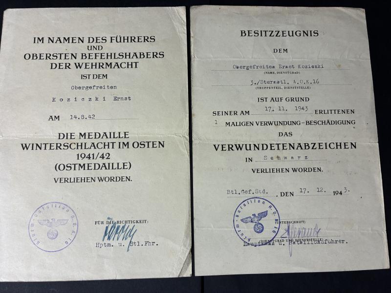 Citation grouping - WH (Heer) - Sturmbtl.A.O.K.16 /329.Inf.Div. - Koziczki