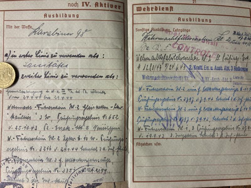 Wehrpass/Soldbuch /photoalbum - WH (Heer) - DAK / Inf.Div.