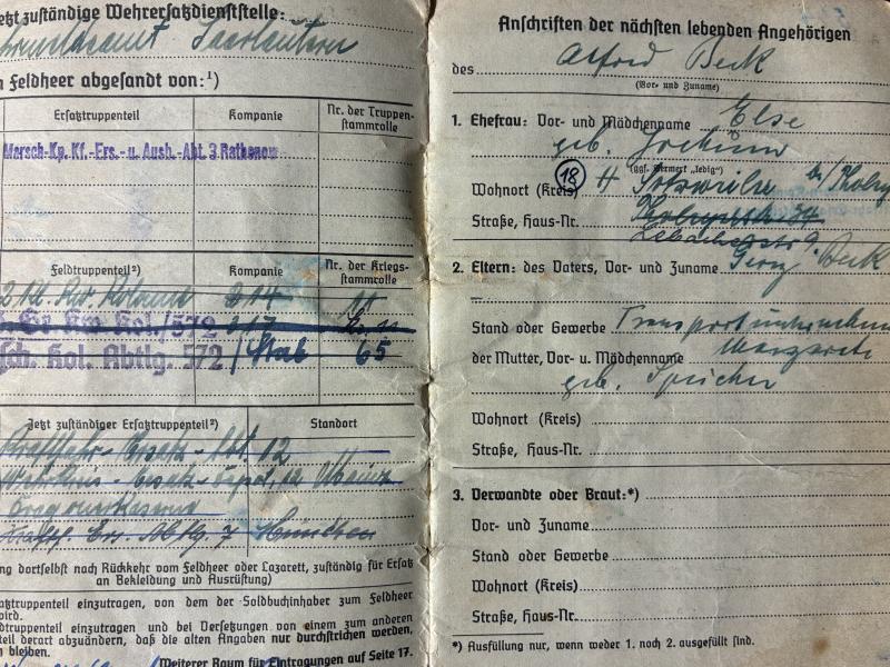 Wehrpass/Soldbuch /photoalbum - WH (Heer) - DAK / Inf.Div.