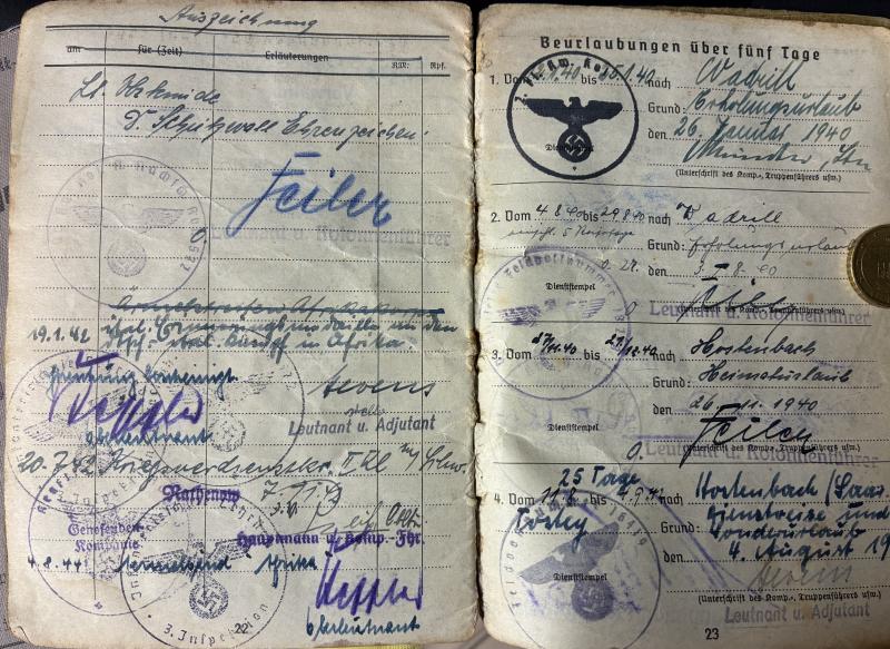 Wehrpass/Soldbuch /photoalbum - WH (Heer) - DAK / Inf.Div.