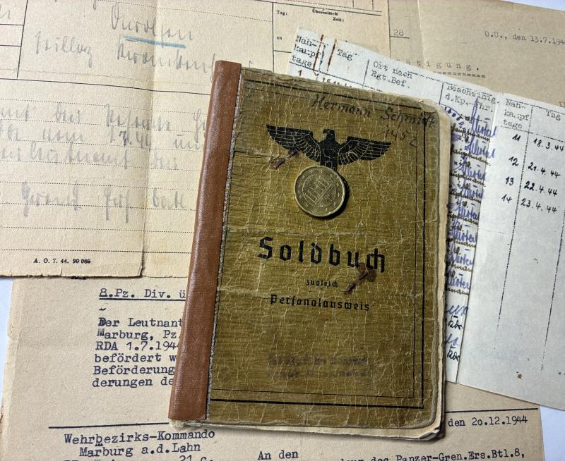 Soldbuch WH (Heer) - 8.Pz.Div. - Schmidt