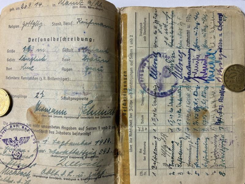 Soldbuch WH (Heer) - 8.Pz.Div. - Schmidt